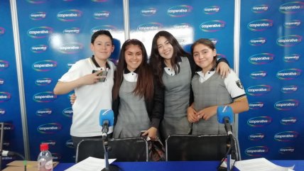 Andrea, Catalina, Marcela y Joaquín