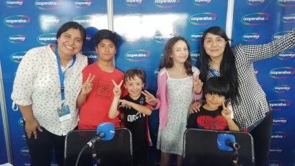 Paula González, Amaro Espinoza, Maite Espinoza y Benjamín Espinoza