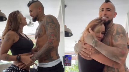   El encendido baile navideño de Arturo Vidal y Sonia Isaza 