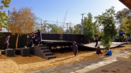   Fundación fomenta el juego libre llevando la naturaleza a los patios de colegios 
