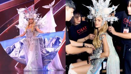   Inna Moll se lució con traje típico inspirado en Torres del Paine 