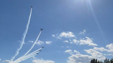   Escuadrilla Halcones llegó al Festival Aéreo de Rancagua 
