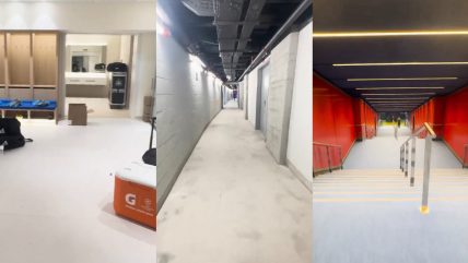   [VIDEO] ¿Influyó? Newcastle mostró el largo camino del camarín visitante a la cancha del Camp Nou 