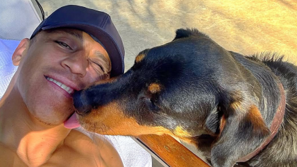   Alexis Sánchez compartió la tarde de Sevilla junto a sus perros 