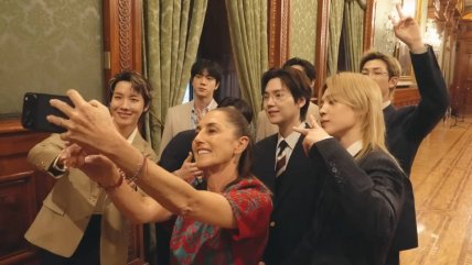   BTS mostró el detrás de cámaras de su visita al Palacio Nacional en México 